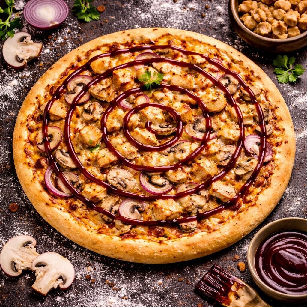 Chicken Barbeque Pizza (Orta)