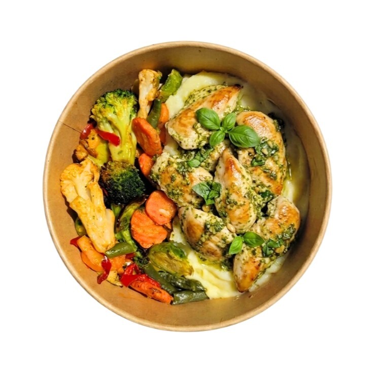 Püreli Pesto Tavuklu Bowl