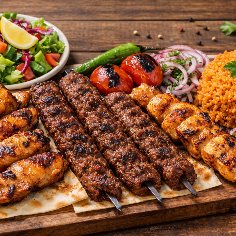 3 Parça Kanat 3 Şiş Adana 1 Şiş Tavuk