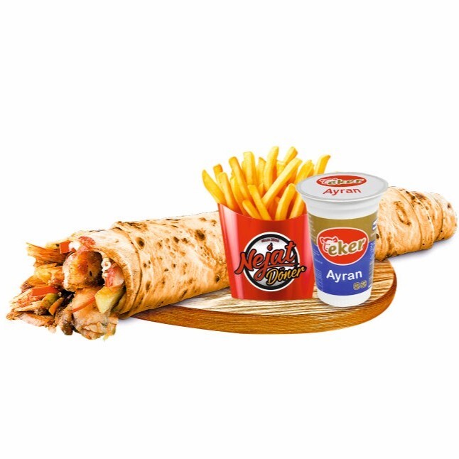 Zurna Tavuk Döner Dürüm Menü 1