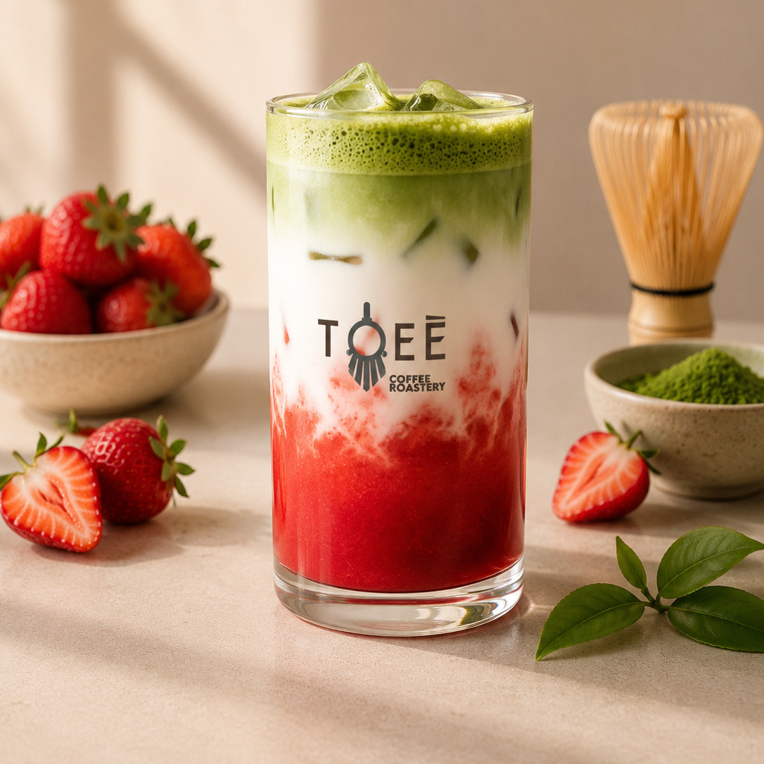 Iced Strawberry Matcha Latte (16 oz)