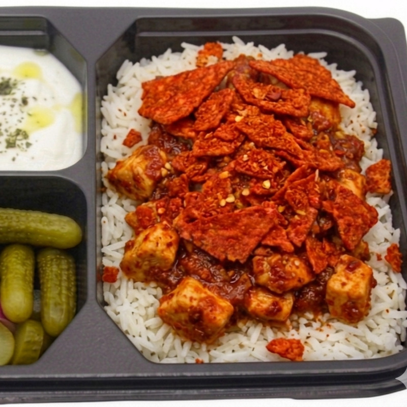 Sweet Chili Tavuk Sote Pilav (Acı Soslu Doritoslu)
