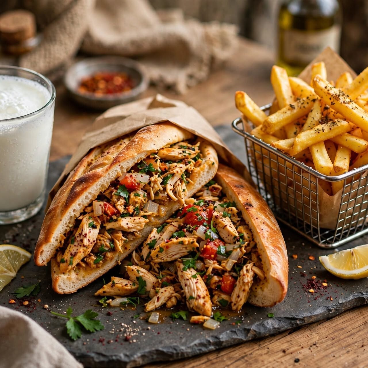 Janti Tavuk Döner Sandviç Menü