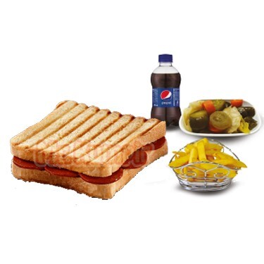 Sucuklu Kare Tost Menü
