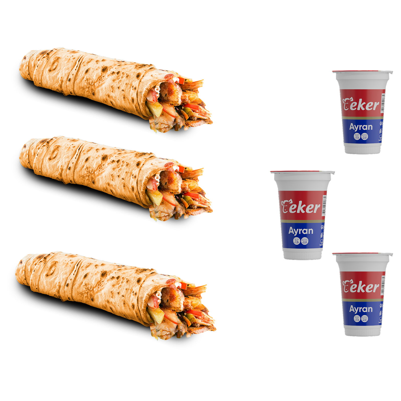 3 ‘lü Dürüm Menü
