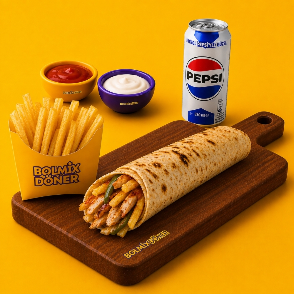 Bolmixhatay Soslu 70gr+Patates+Pepsi 300ml