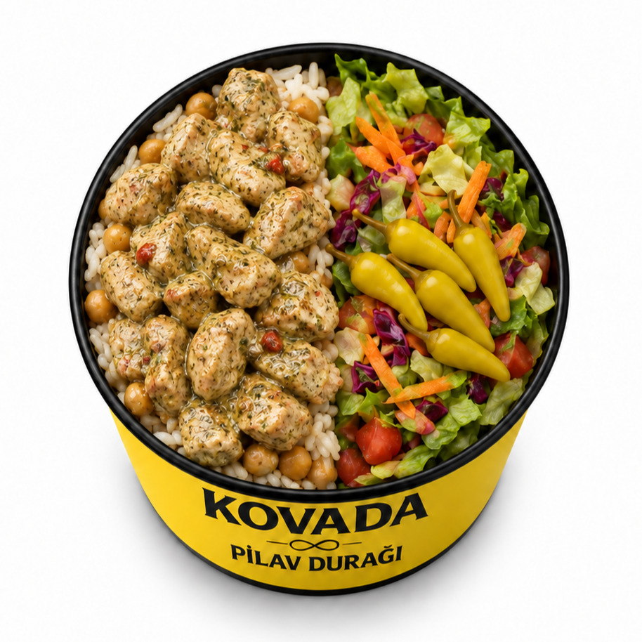 Kovada Pilav Üstü Fesleğen Soslu Tavuk