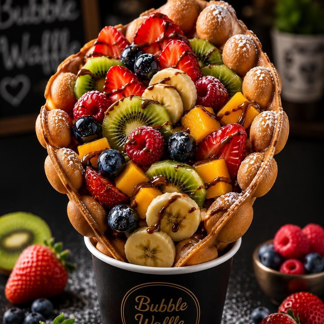 Meyveli Bubble Waffle