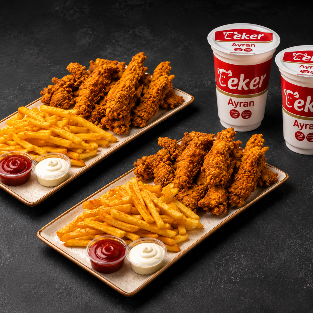 Cajun Tabağı 2 Kişilik Menü