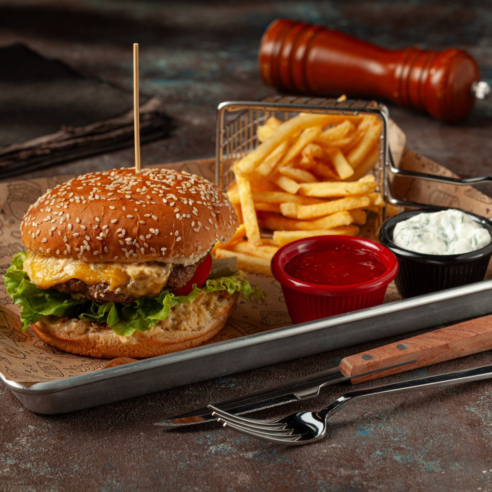 Pangea Cheeseburger