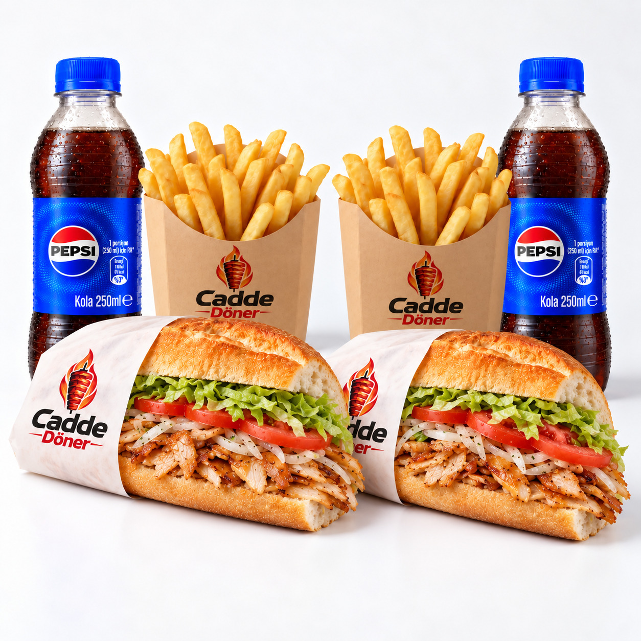 2'li Yarım Ekmek Döner Menü