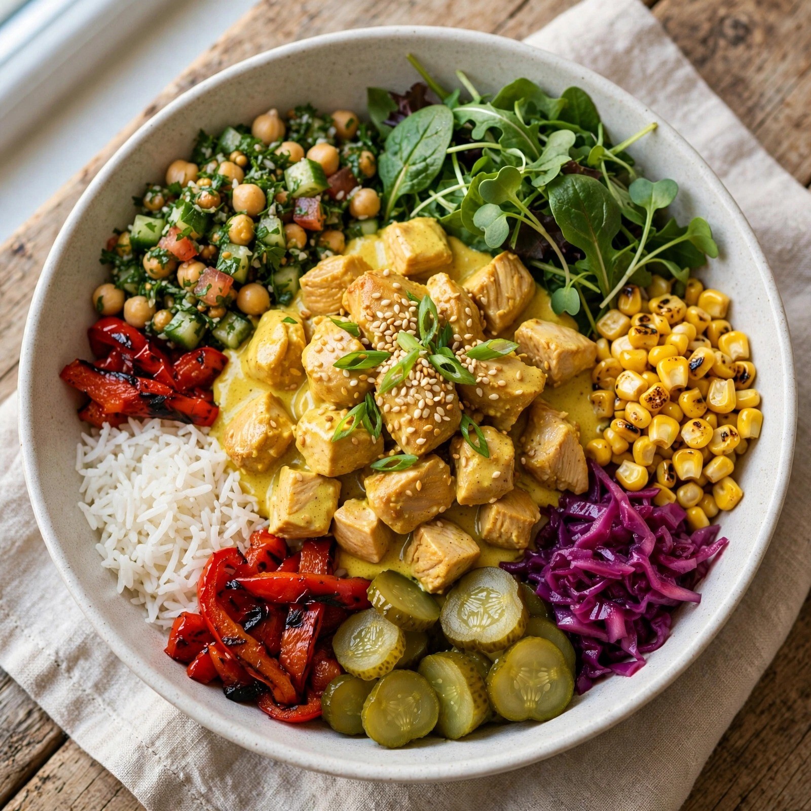 Körili Asya Usulü Tavuk Bowl