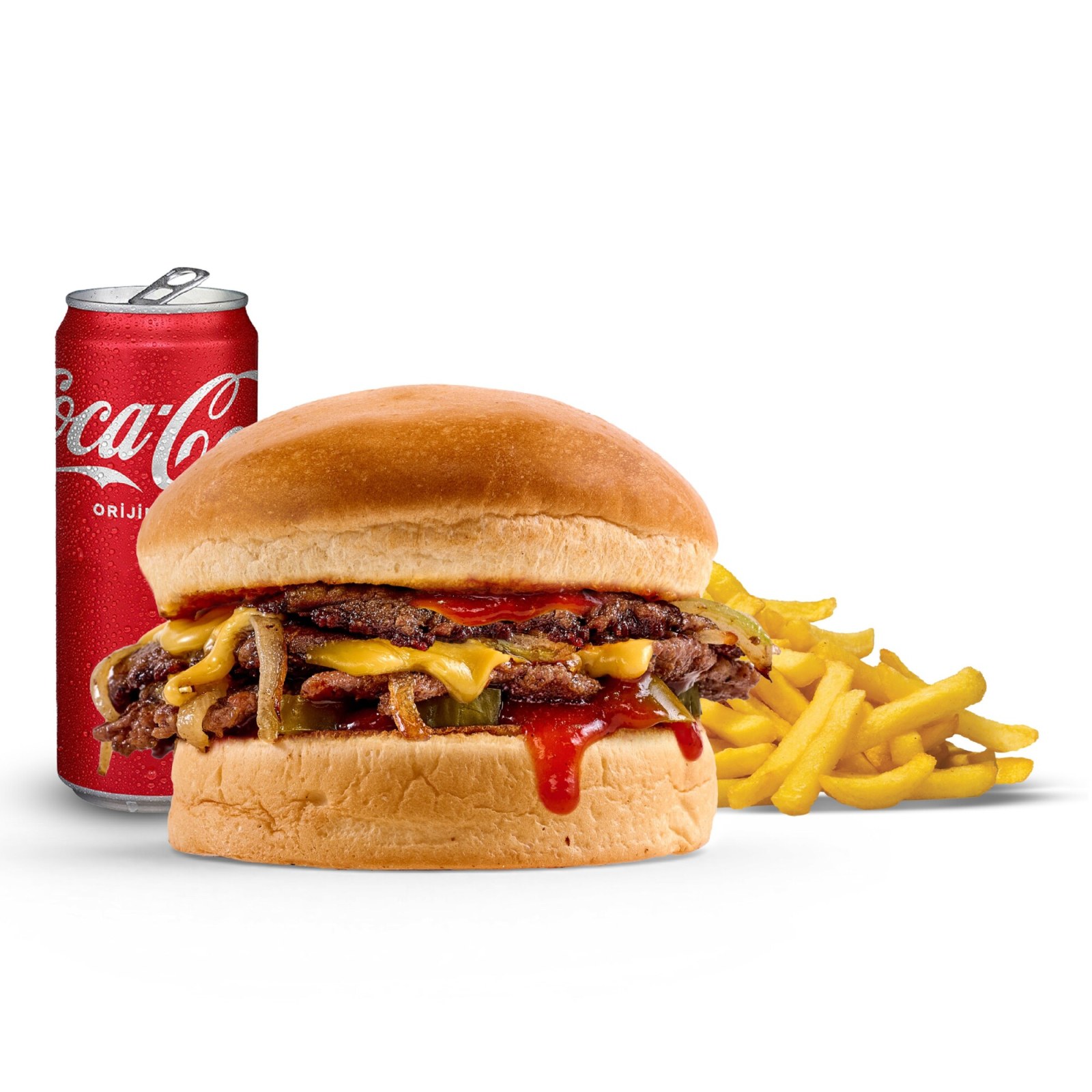 Smash Double Alev Alev Burger Menü