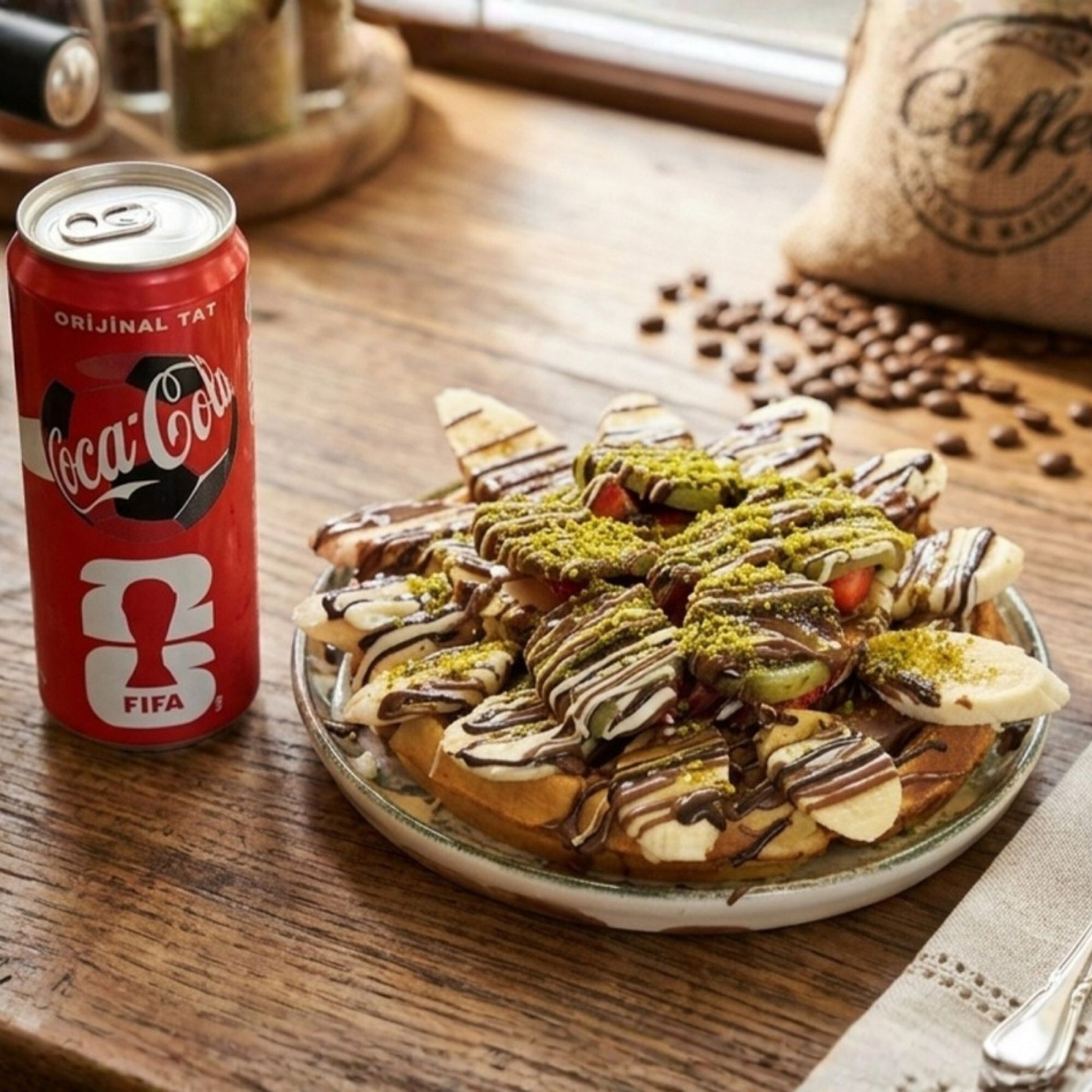 Waffle + 330 ml Coca-cola