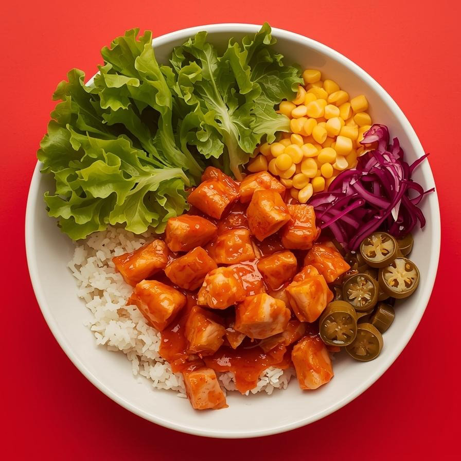 Sweet Chili Soslu Tavuklu Pilav Bowl