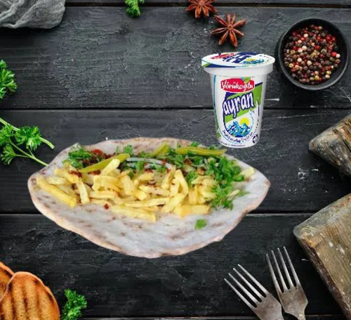Patates Kızartması Dürüm + Ayran Menü