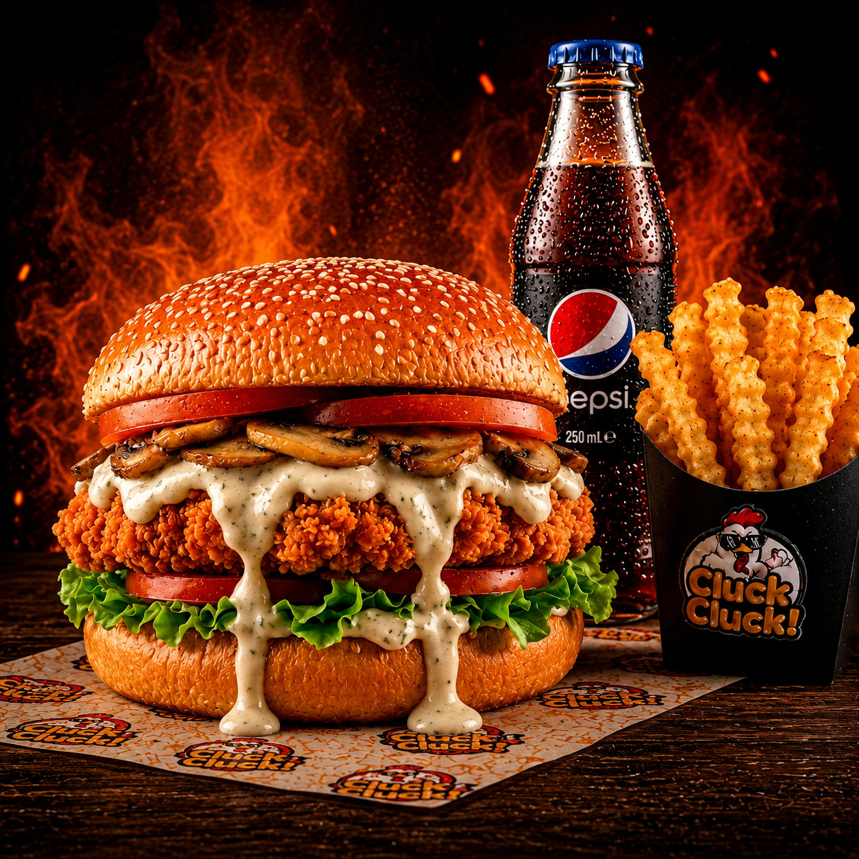 Mush Crunch Burger