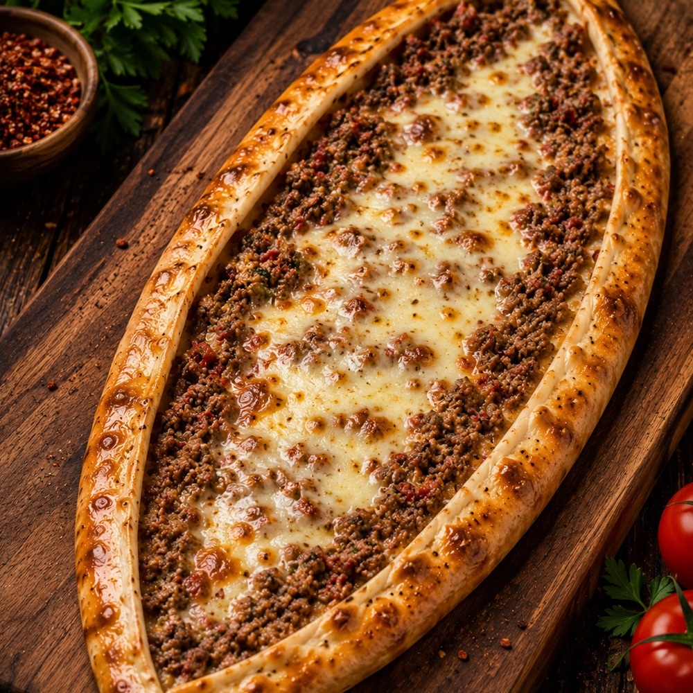 Kıymalı Kaşarlı Karadeniz Pidesi