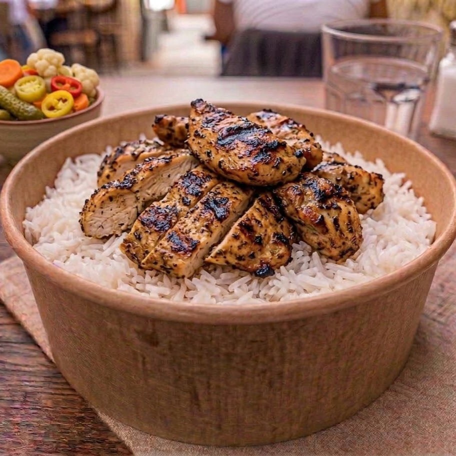 Pilav Üstü Kremalı Mantarlı Izgara Tavuk +450gr
