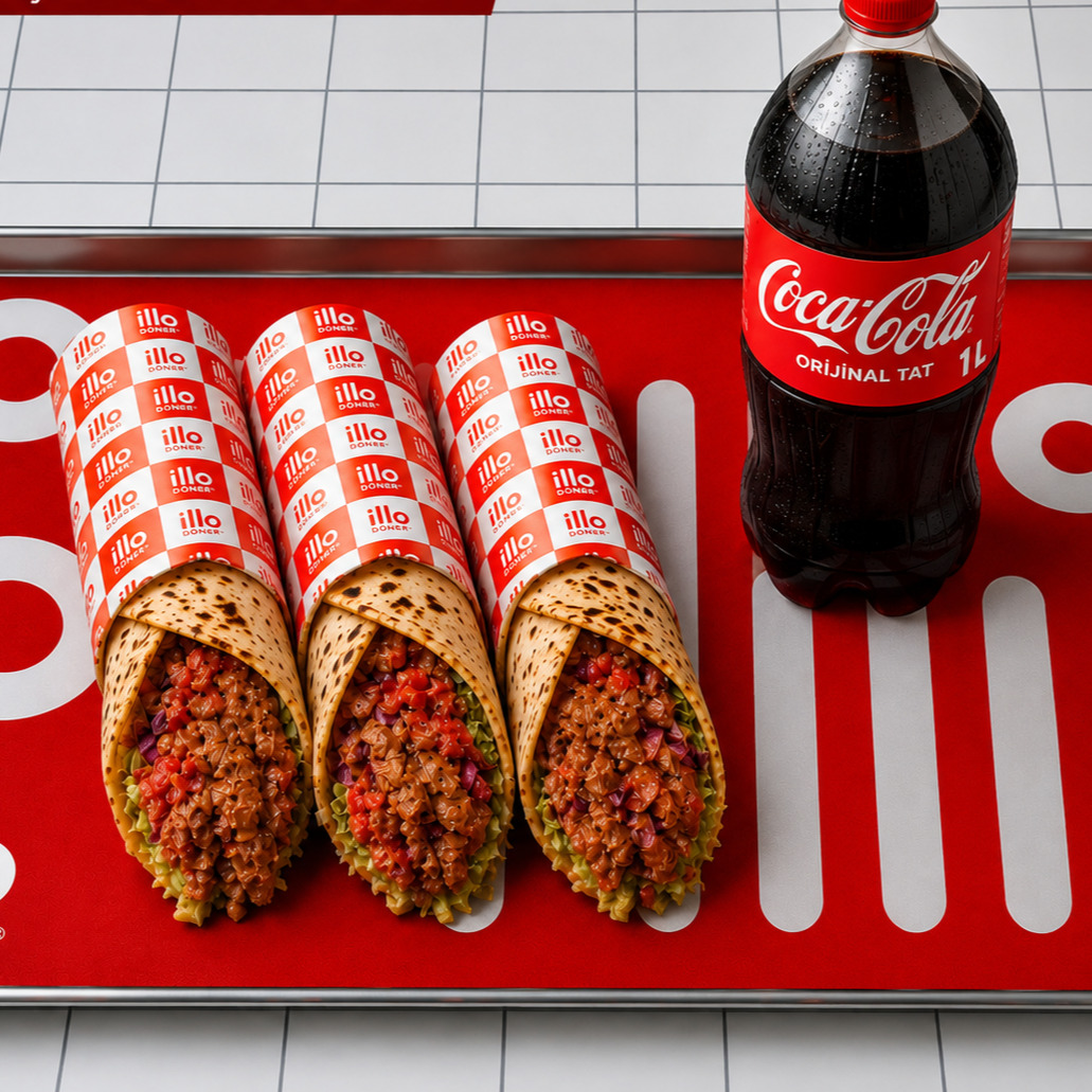 3 Tavuk Dürüm & 1 Lt Kola