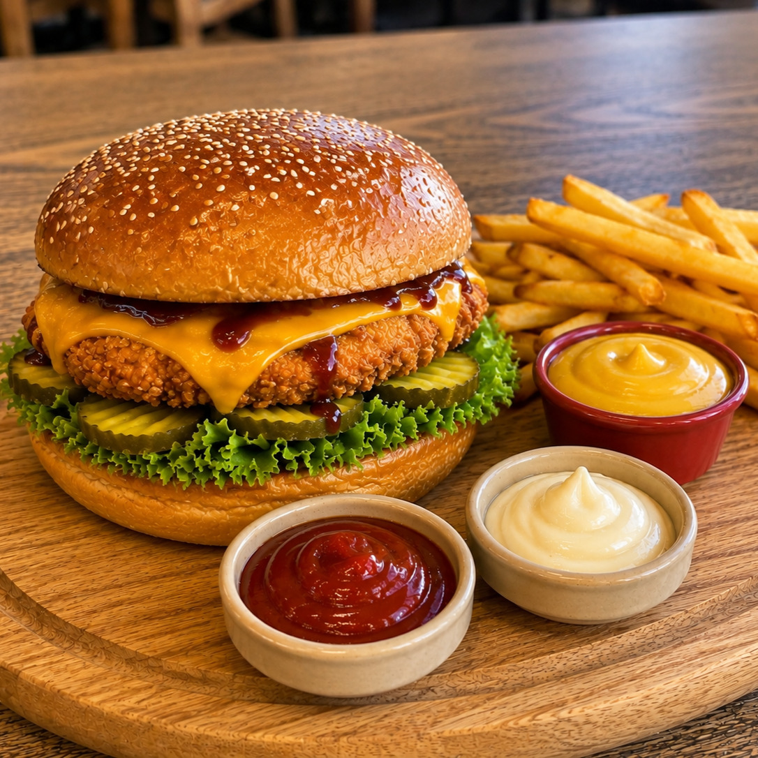BBQ Chicken Burger Menü