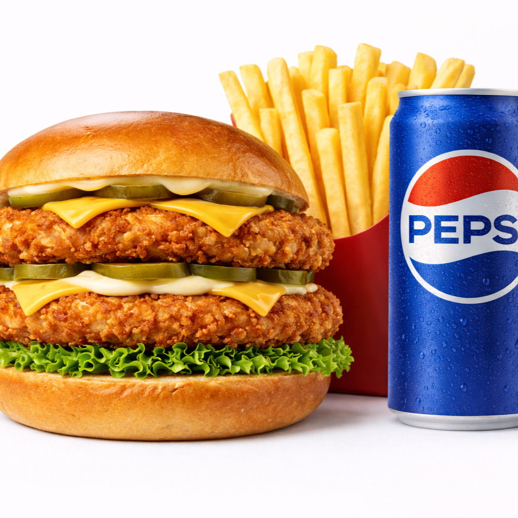 Dubleks Mr Chicken Burger Menü