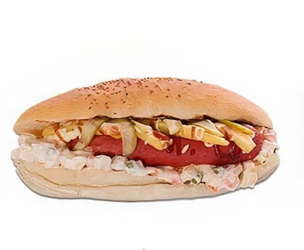 Rus salatalı sosisli patates sandviç