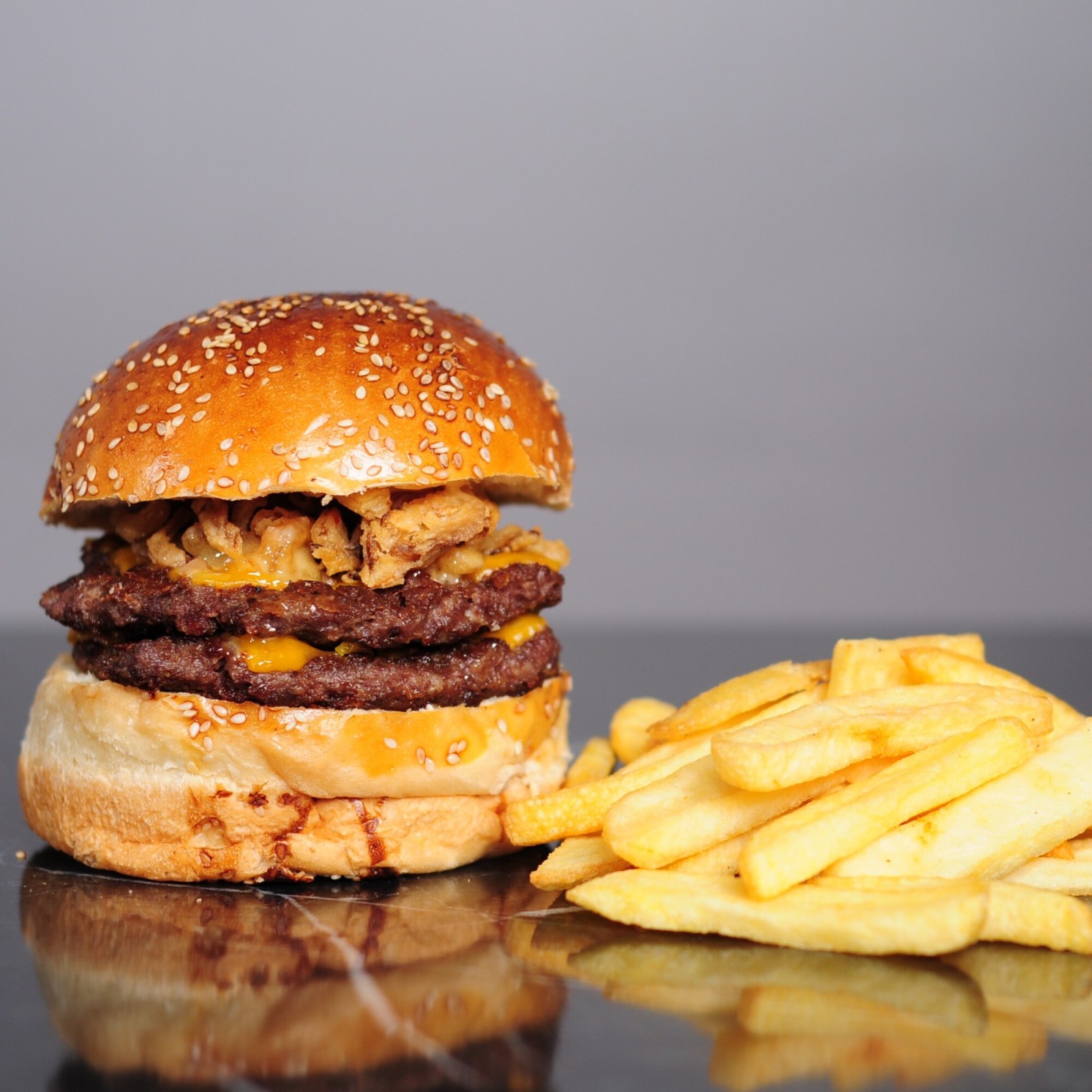 Double Burger + Patates
