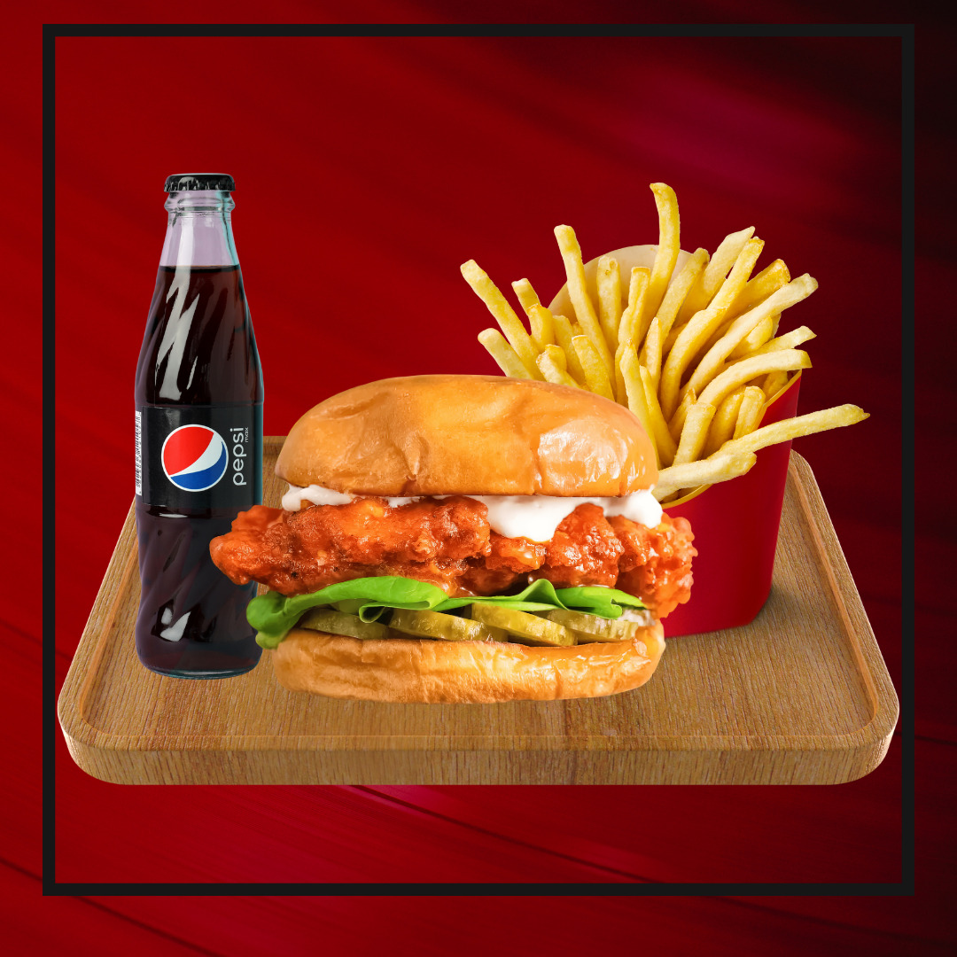Acılı Çıtır Tavuk Burger (240)