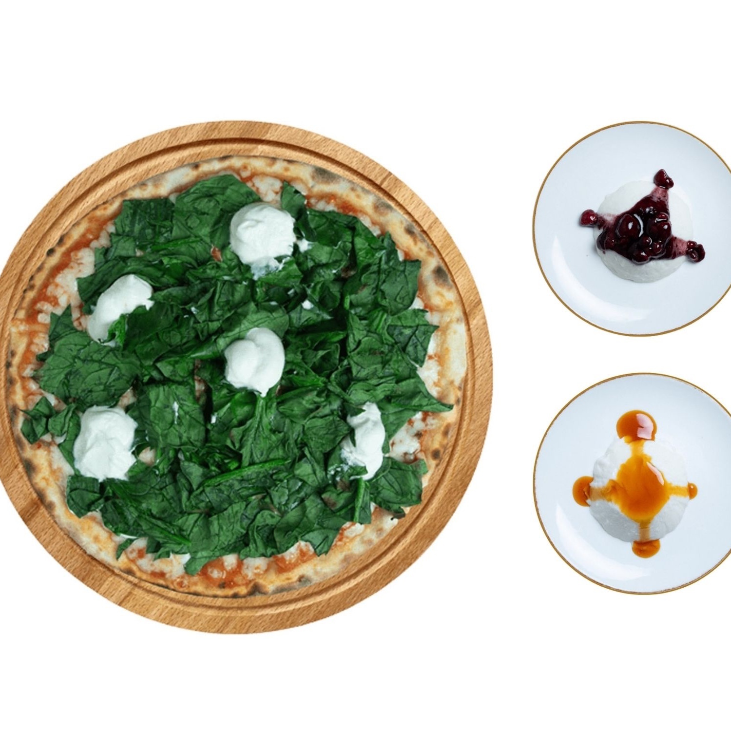 Ispanak Ricotta Pizza (Orta)