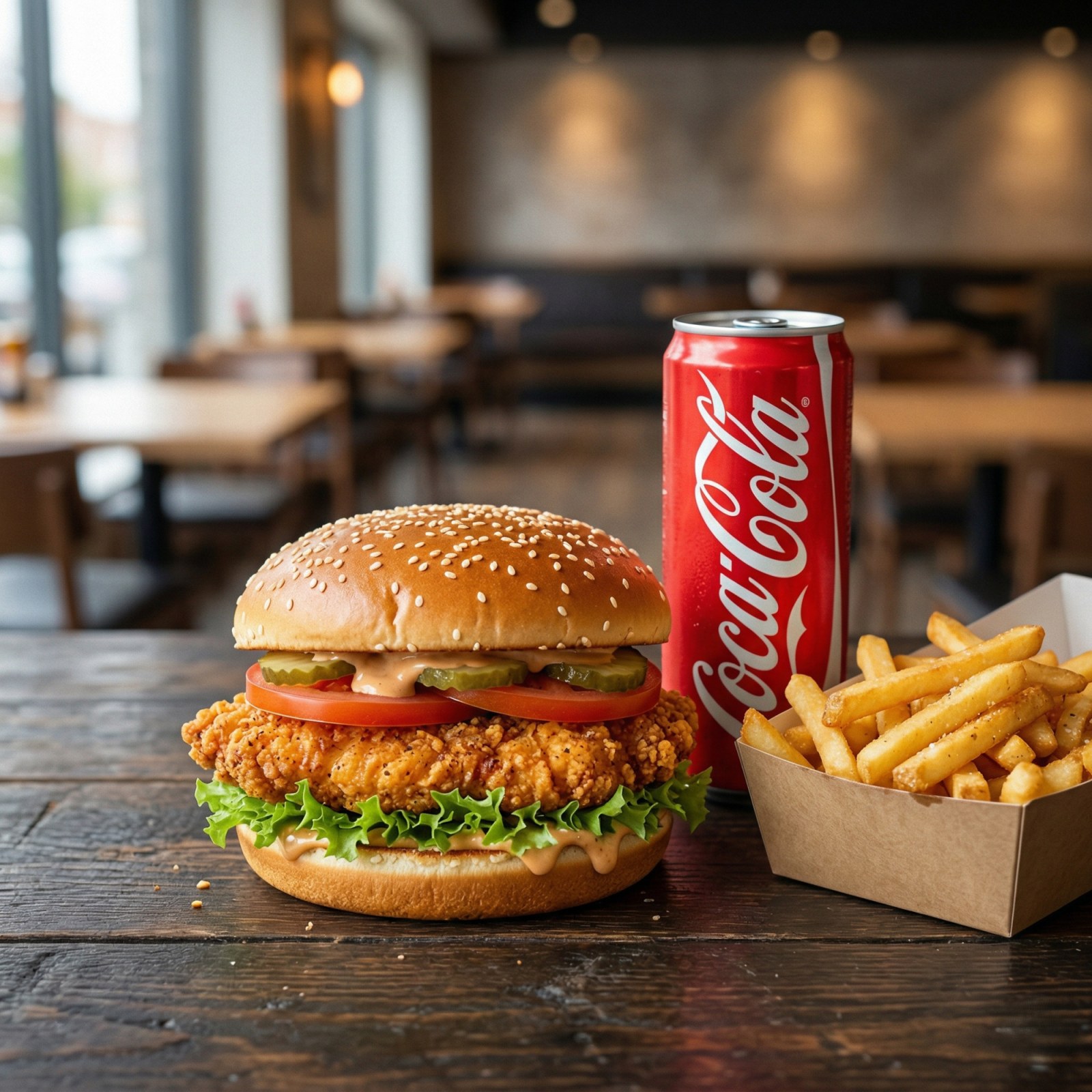 Tavuk Burger Menü -Chicken Burger Menu