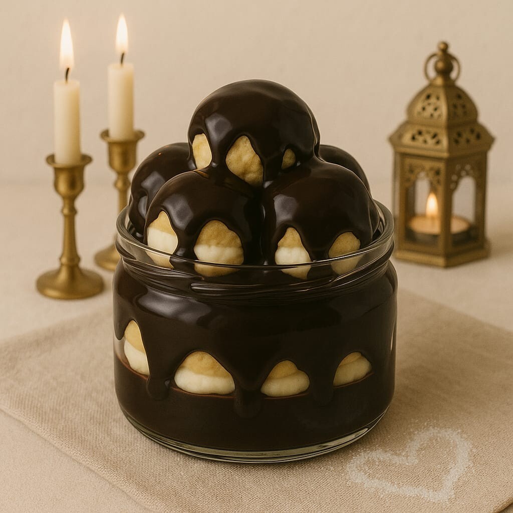 Bitter Çikolatalı Kavanoz Profiterol