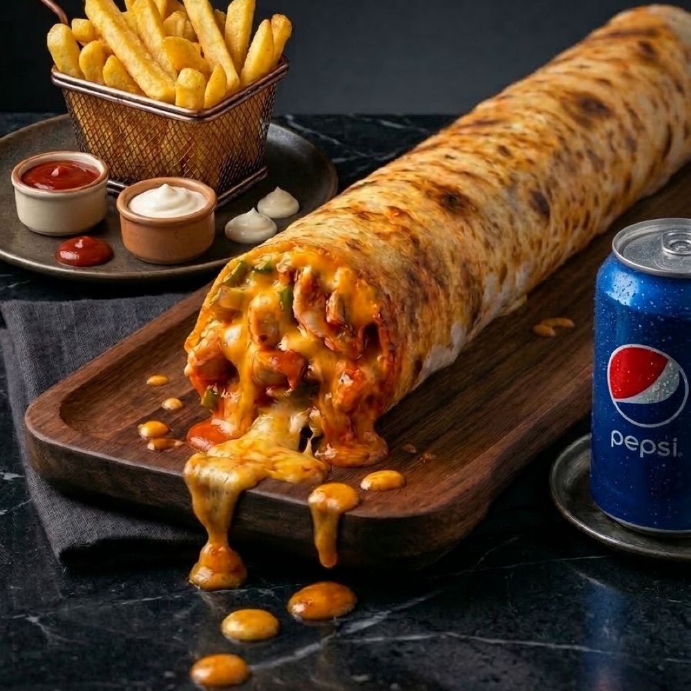 Tavuk Dürüm Cheddarlı Kola Menü ( 200 Gr )