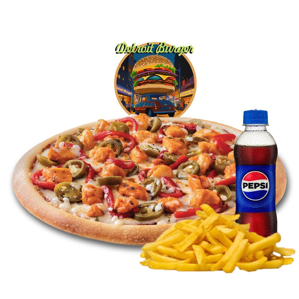 Detroi̇t Tavuklu Pi̇zza (Orta Boy) Menü