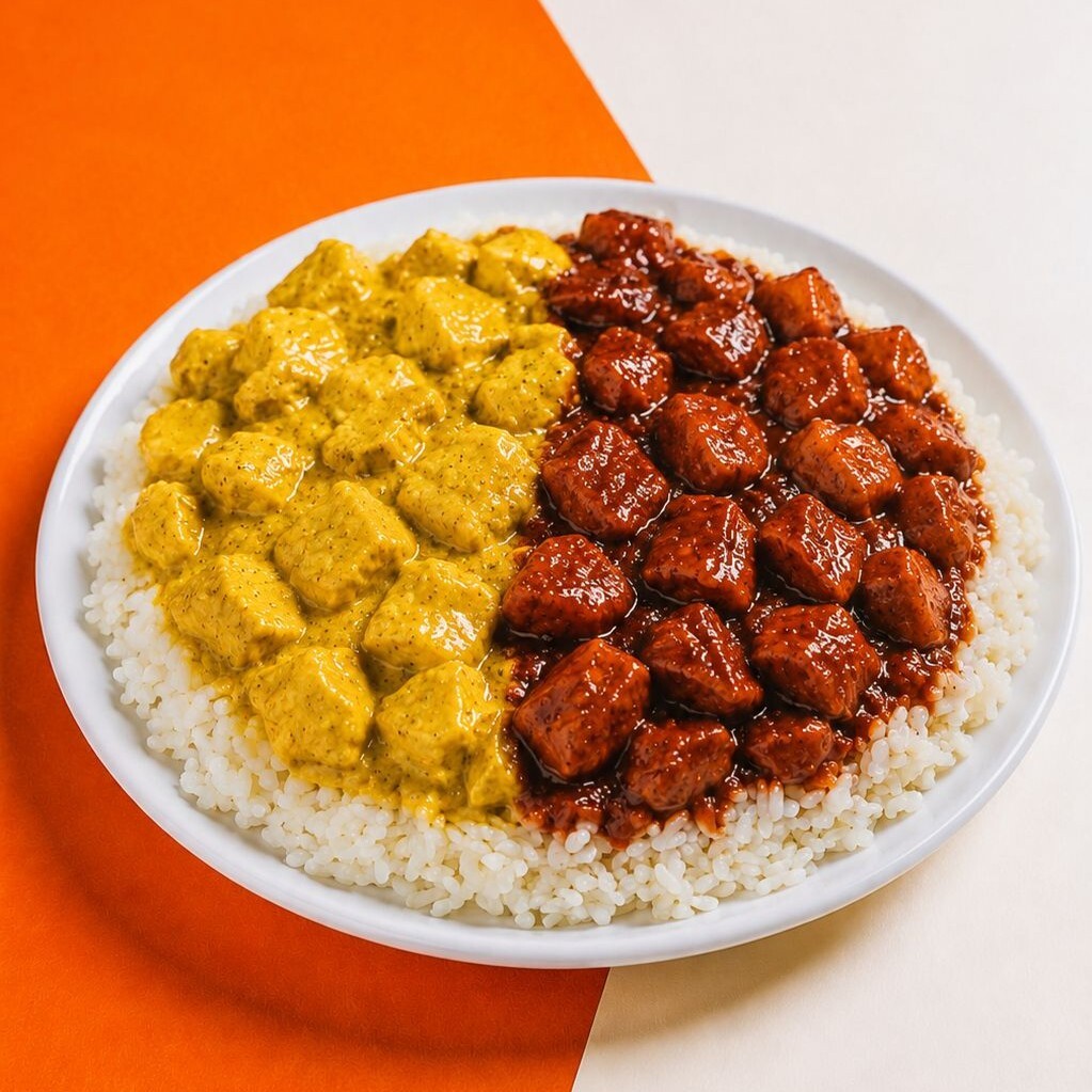 Köri & Barbekü Soslu Tavuk Pilav Mix + 330 ml Coca-cola