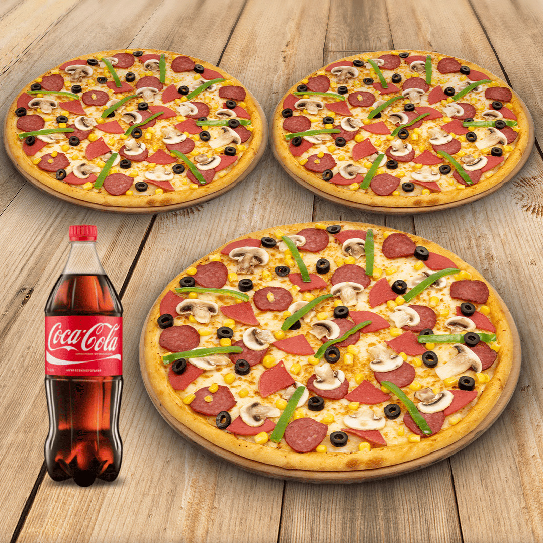 3'lü Karışık Pizza (Orta) Menü