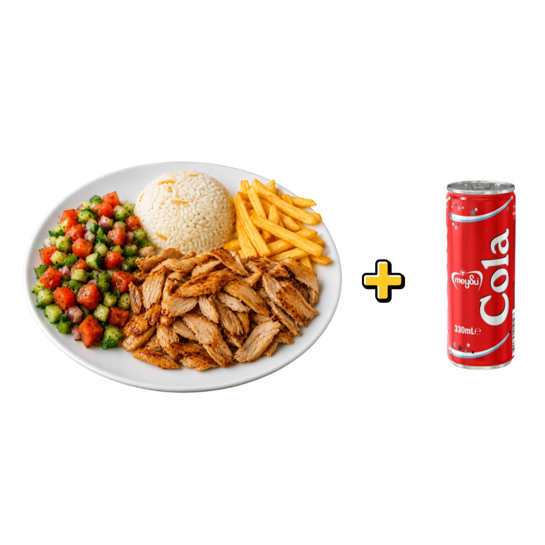 Pilav Üstü Tavuk Döner + Kola