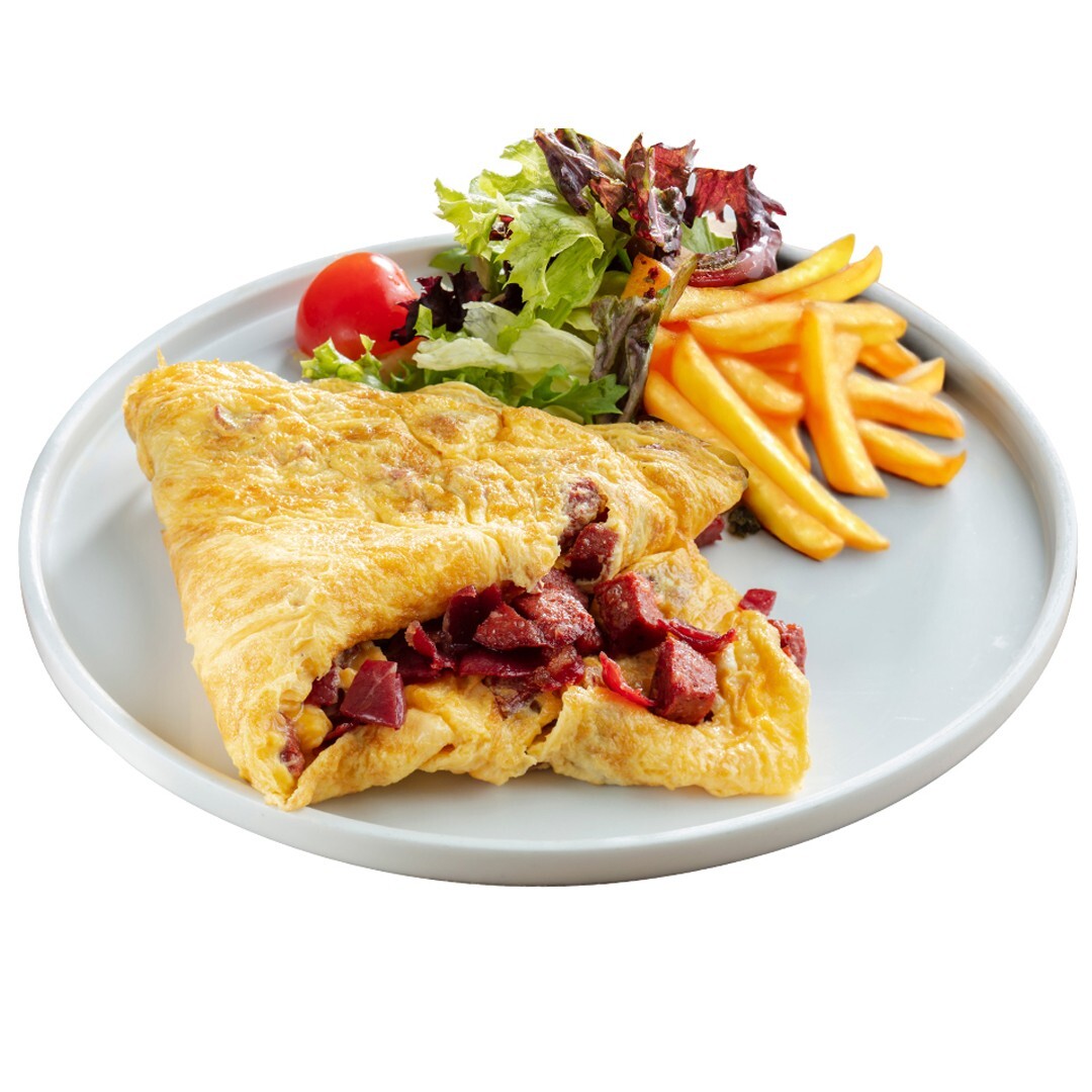 Pastırmalı Sucuklu Omlet