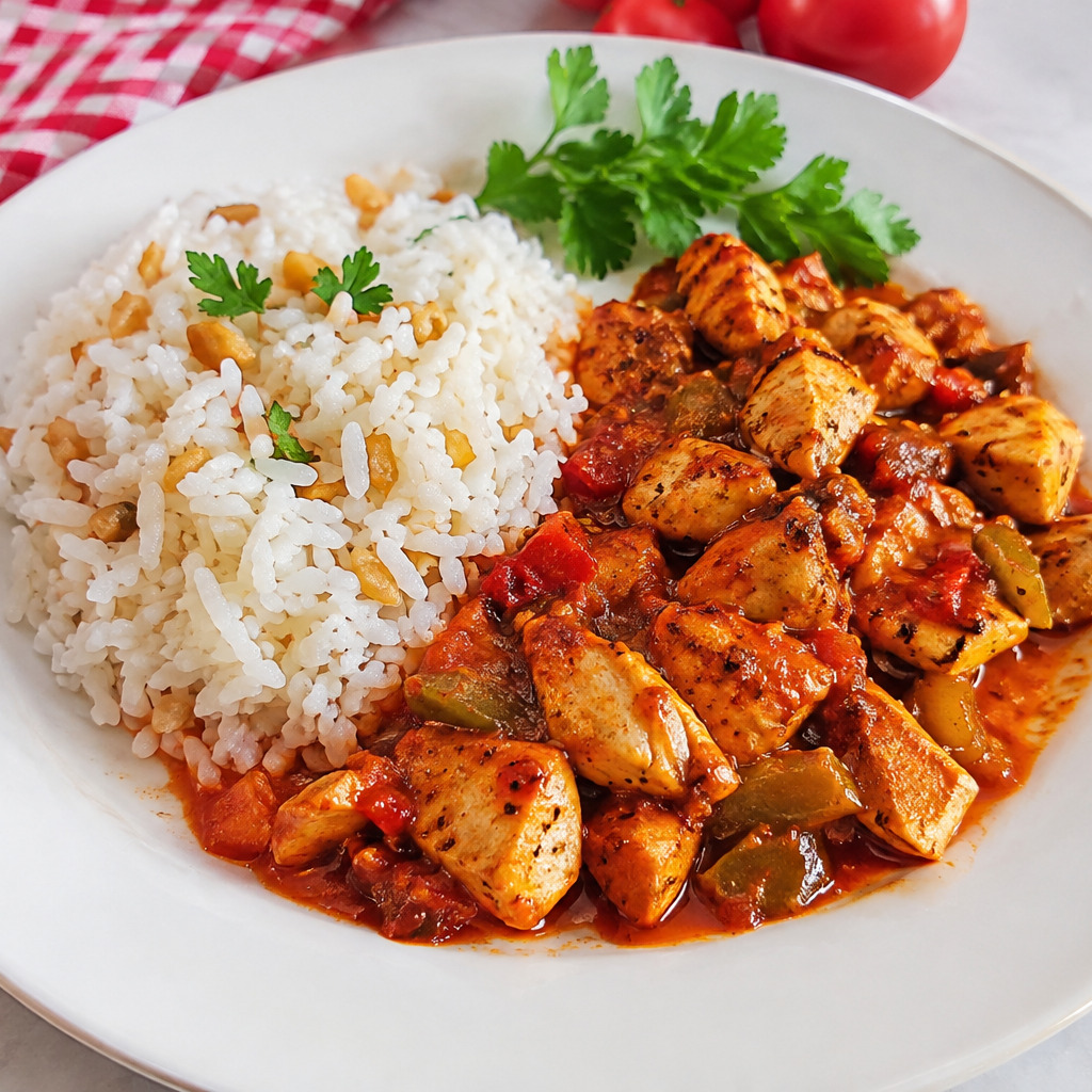 Acı Soslu Tavuk & Pilav