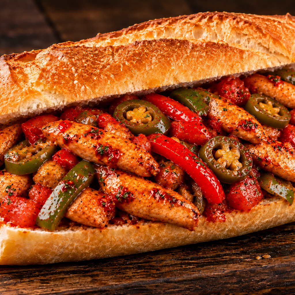 Ekmek Arası Acılı Tavuk Sote