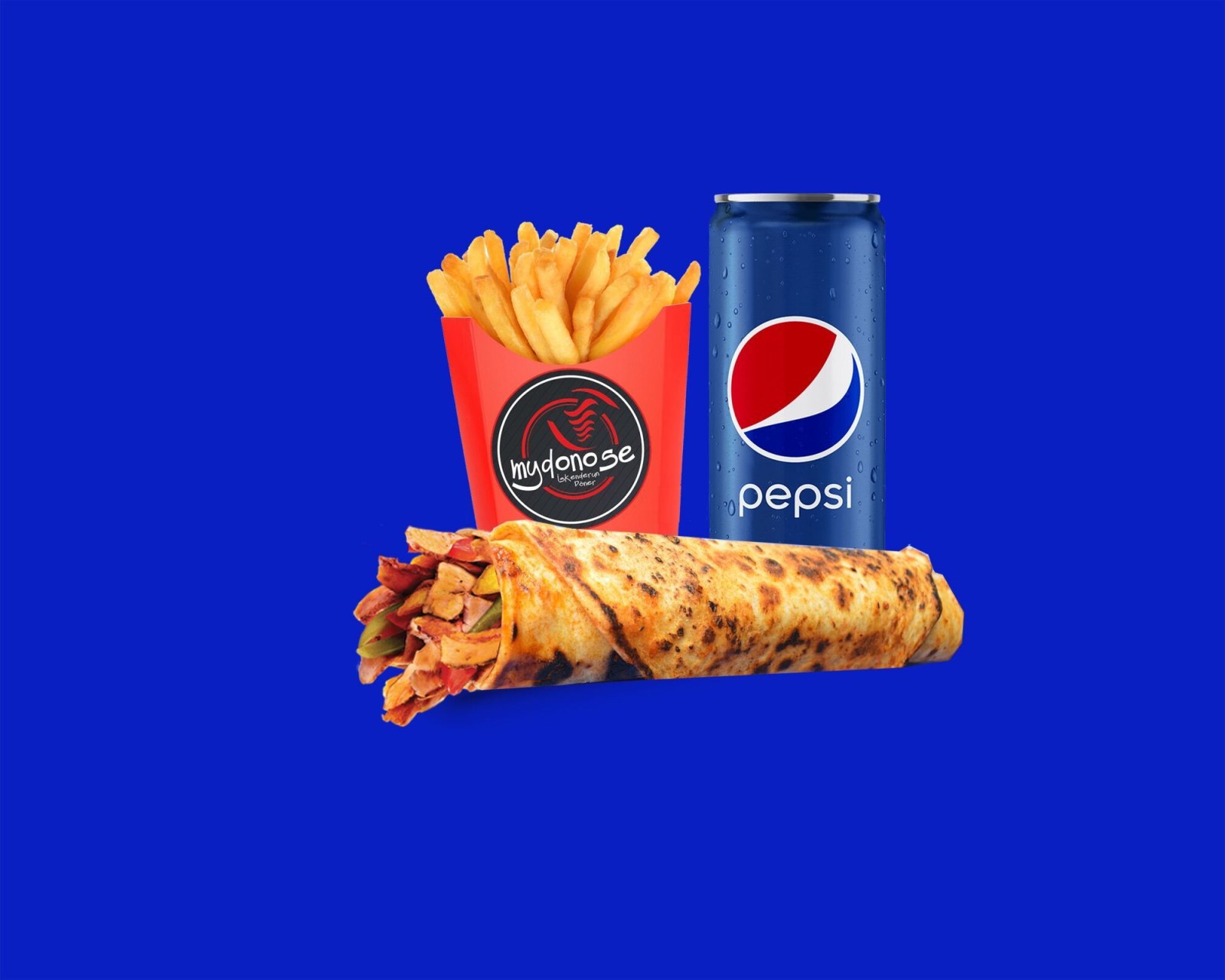 Kaşarlı Tavuk Döner Dürüm Menü