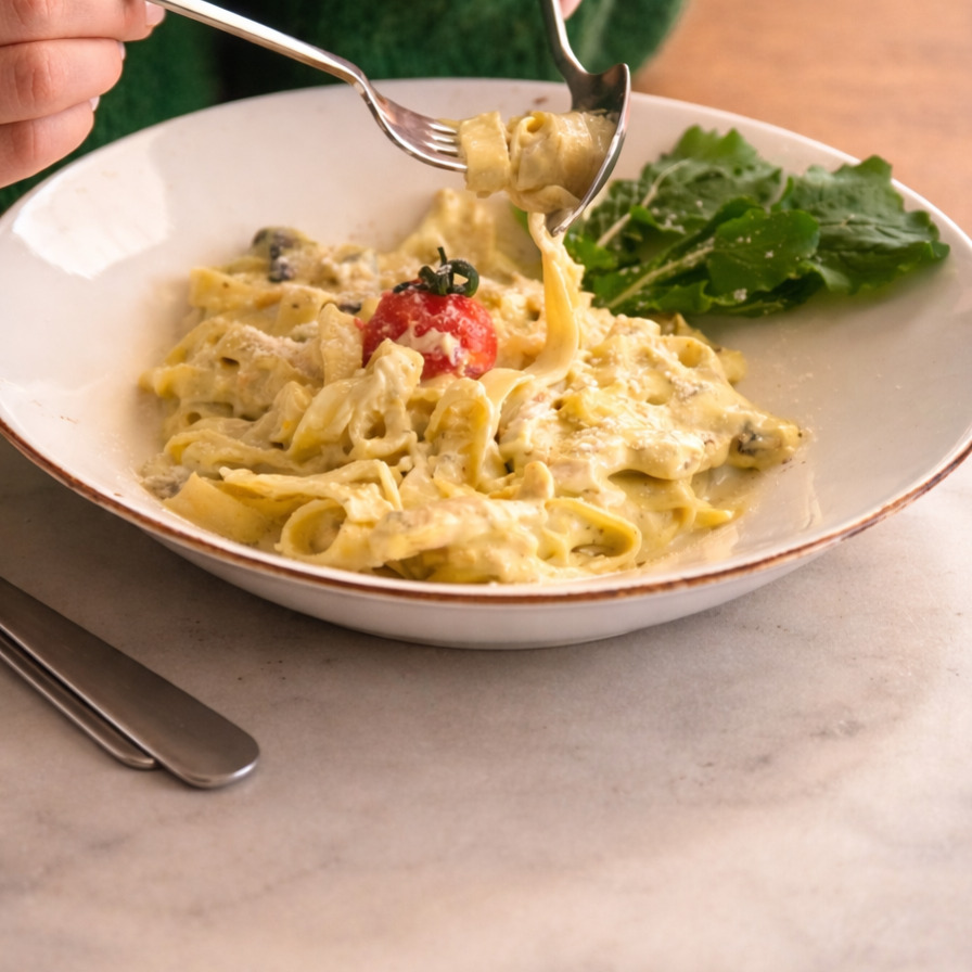 Köri Soslu Fettuccine