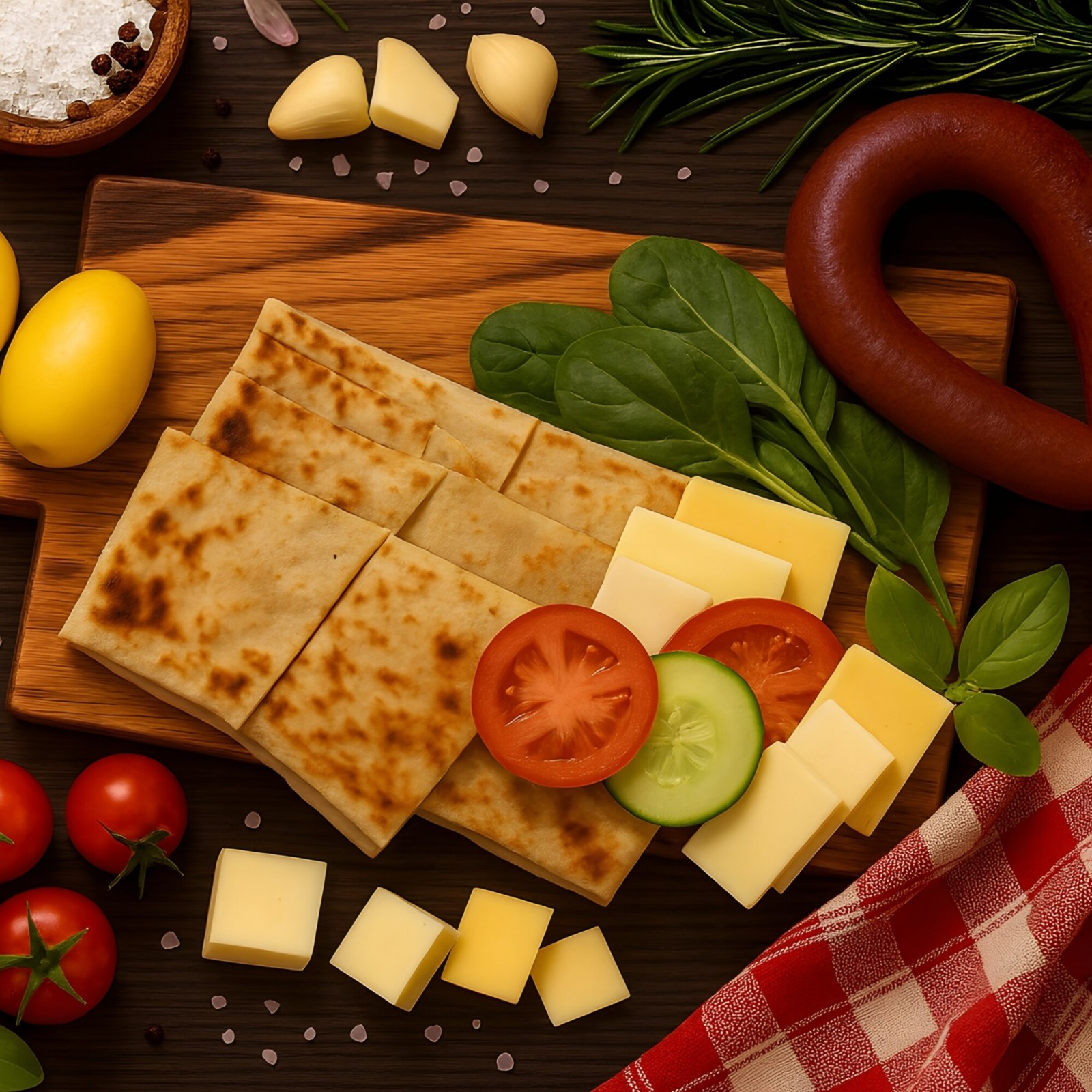 Sucuklu Kaşarlı Gözleme