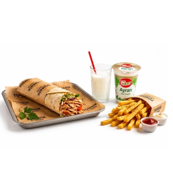 Tavuk Dürüm Menü (Medium, 75 gr)
