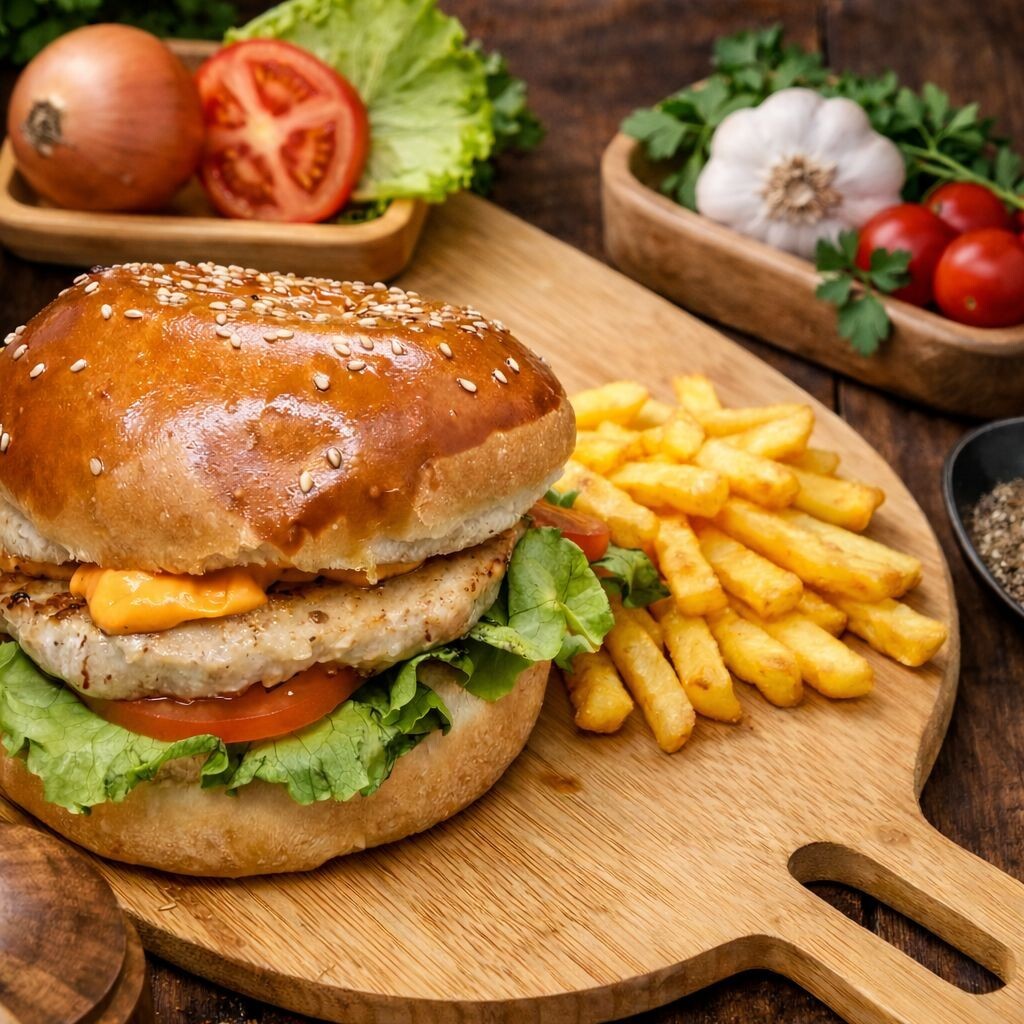Chees Chicken Burger ( 150 g. )