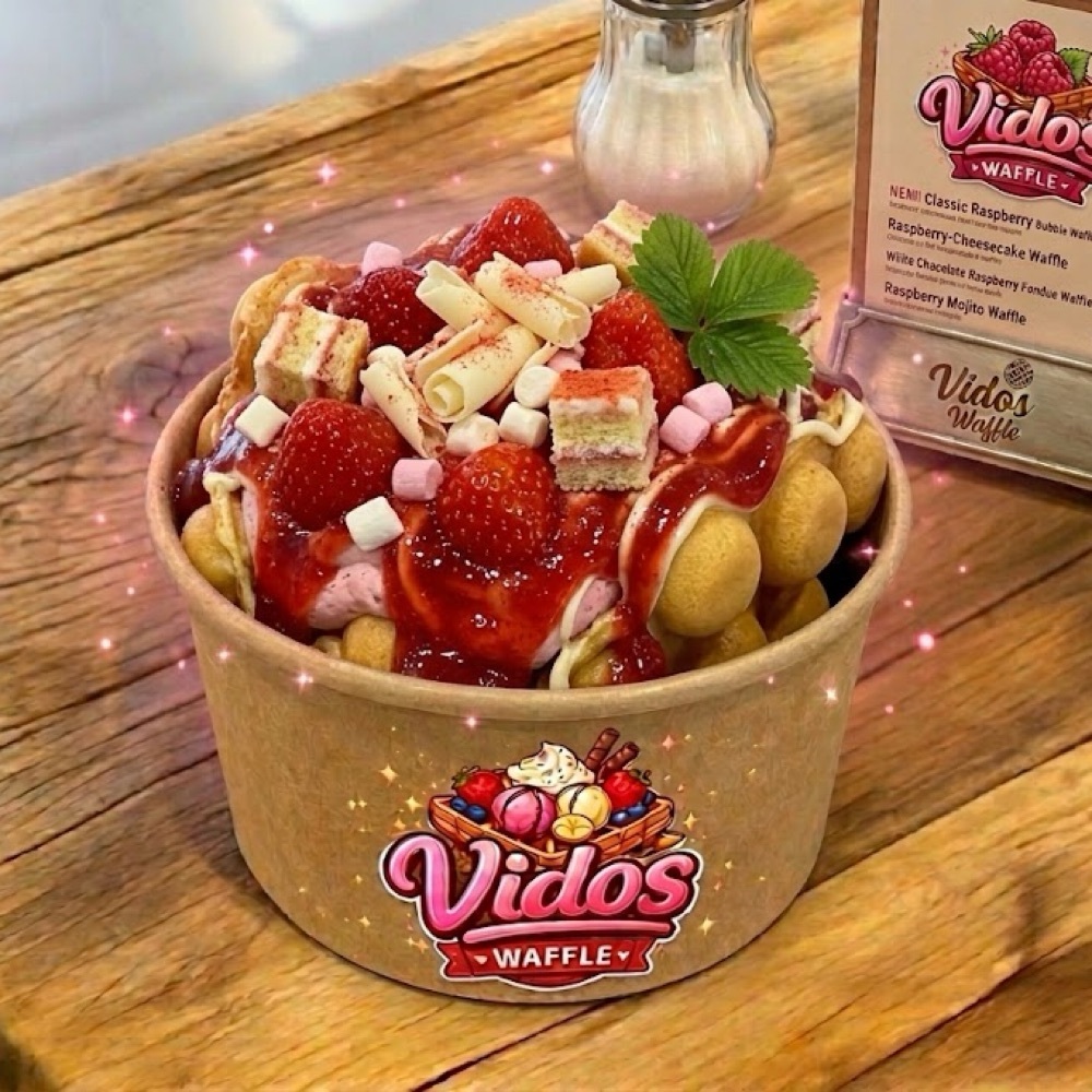 Çilek Bowl Waffle (Dilimlenmiş Hamur)