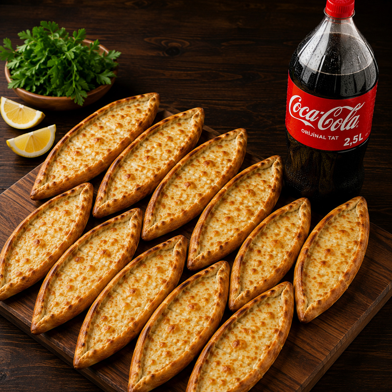 Peynirli Pide (10 Lu + 2,5 Litre Coca Cola)