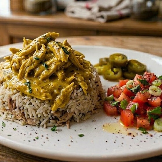 2'li Köri Soslu Tavuk Pilav + 1lt ayran