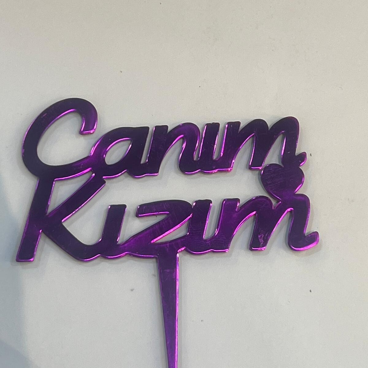 Canım Kızım Plastik Pasta Süsü