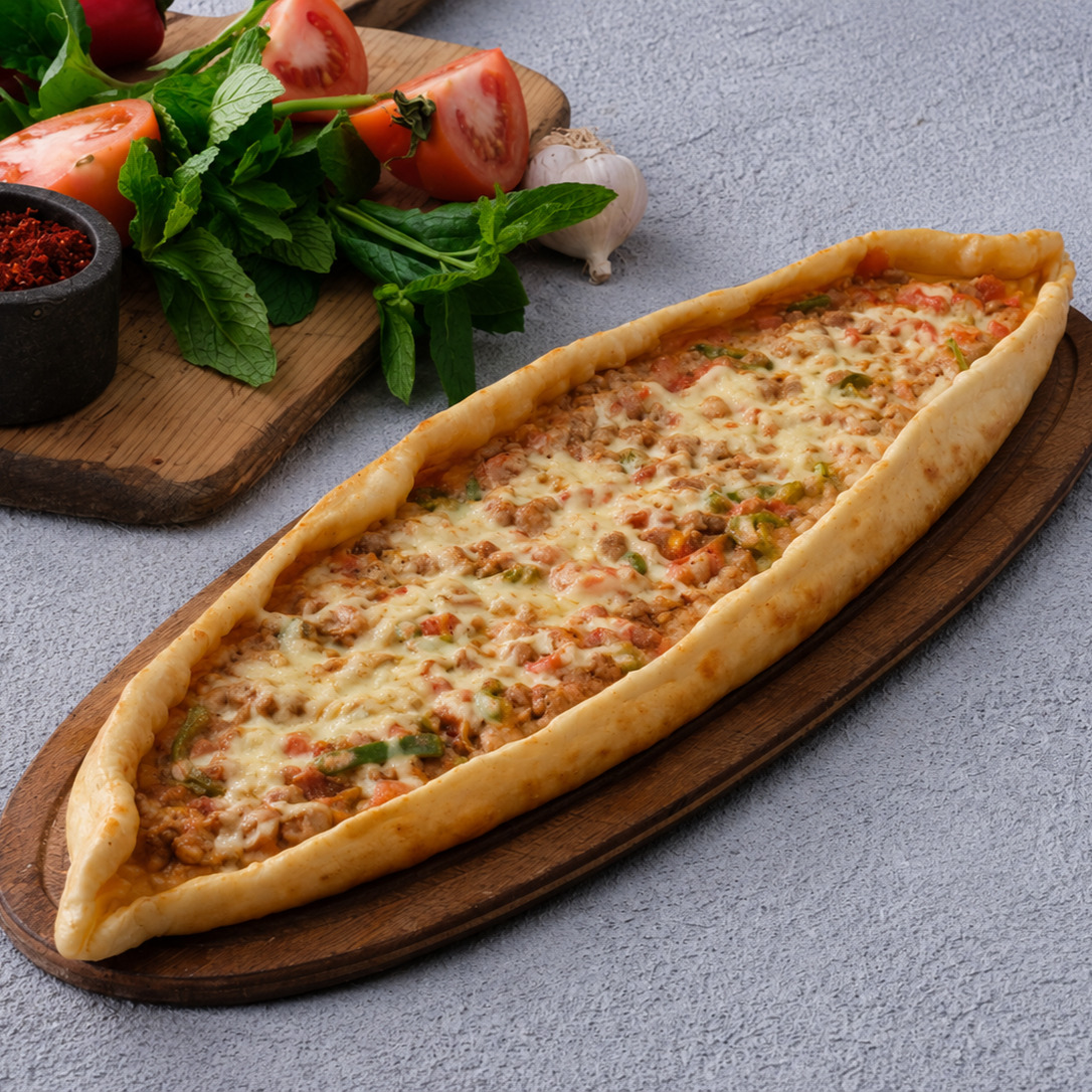 Tavuklu Kaşarlı Pide